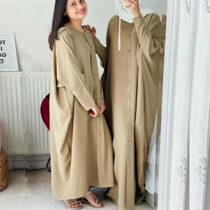 New Fashion Ramadan Maxi Long Dress Women Kaftan Abaya Jilbab Dubai Casual Robe Islamic Gown