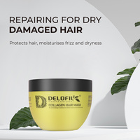 Masker rambut organik Delofil-250ML perawatan pelembap kaya Protein profesional untuk penggunaan Salon & Rumah