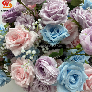 Boule de fleurs artificielles 2026 Summer Sweet Mix Violet Rose Bleu, Couronne florale, Centres de table floraux pour mariages et fêtes - Product Image 4