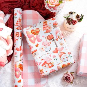 Valentine's Pink Gnome <b>Wrapping</b> <b>Paper</b> 17 In X 32.8 Ft Double Side Eco Friendly Gift Craft Packaging <b>Paper</b> - Product Image 4