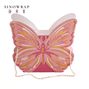 Boîte à fleurs tendance 2026 – Sac papillon élégant SINOWRP pour emballage cadeau floral - Product Image 4