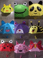 Payung Anak Ringan LS Motif Kartun Hewan 3D dengan Gagang Logam Pembuka Semi-Otomatis untuk Anak-Anak