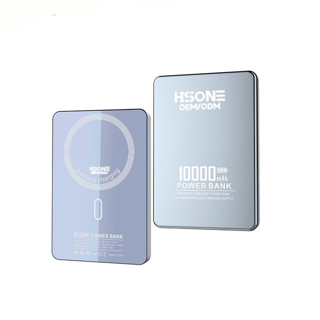 L158B Cable-Free Magnetic Wireless Power Bank 10000mAh 10.7mm Slim 15W Fast Charge 20W PD High-Gloss Mirror Finish Free Laser
