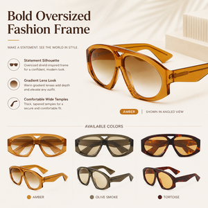 Occhiali di Alta Gamma per Uomo e Donna, Montature in Acetato alla <span class=keywords><strong>Moda</strong></span>, Lenti CR39 con Protezione UV400, Stile Vintage - Product Image 2