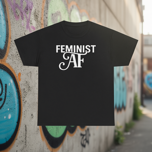 T-shirt Femminista AF Nera Unisex Taglia L Maglietta divertente con scritta - Product Image 3
