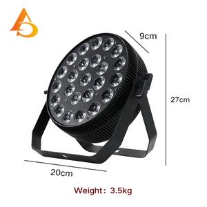 Luz LED Par de Aluminio 24x18w con Control DMX512 RGBWA UV 6en1 para Fiestas y Teatro - Product Image 5