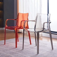 Vente en gros de chaise de salle à manger Chiavari en résine transparente PC, utilisation polyvalente pour l'hôpital en plein air, l'école de mariage, le salon, le bar et le sous-sol