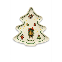 Weihnachtsbaum-Teller 28 cm Festliche Servierplatte Dekoratives Tischgeschirr