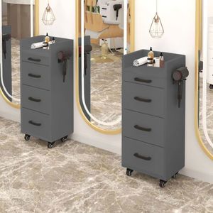 Professional White Rolling Barber Spa Facial Metal Hair Salon Beauty Salon Hairdressing <b>Trolley</b> Carts - Product Image 3