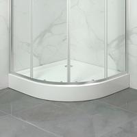 Cabine de douche étanche recommandée pour salle de bain avec dimensions personnalisables, en verre