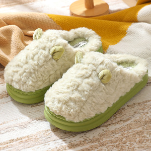 Chaussons d'hiver pour femmes 2024, nouveaux chaussons en coton mignons à motifs de dessins animés, chauds, antidérapants, en peluche, pour la maison - Product Image 6