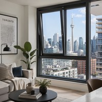 Fenêtre à battant et à bascule en aluminium à rupture de pont thermique, triple vitrage, verre trempé Low-E, écoénergétique pour le climat froid du Canada