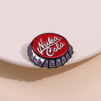 Game Fallout Enamel Pin Red Coke Bottle Cap Lapel Badge Multifunctional Cartoon Metal Brooch for Fans