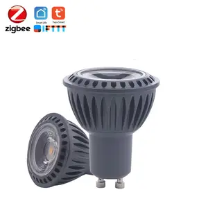 Smart Home TUYA Lampu Sorot LED 5.5W, WIFI ZigBee GU10 RGB CCT Gu5,3 MR16 Lampu Bohlam LED dengan Remote Control