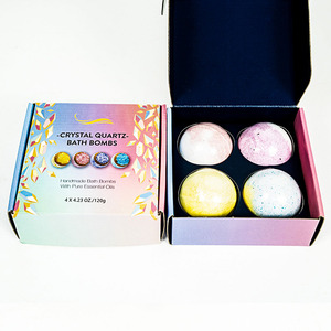 Quick Proofing Factory Wholesale Mailer Boxes Custom Bath Bomb Paper Box Packaging One Stop Service