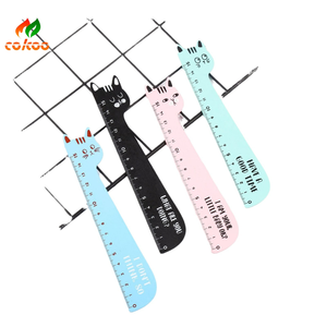Regla de plástico de cuatro colores multifuncional de 15cm al por mayor, escala sólida negra y blanca con color puro para uso diario - Product Image 5