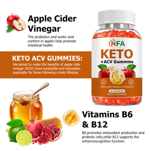 Gummies Keto ACV de Haute Qualité avec Vinaigre de Cidre de Pomme et Vitamine B12 pour la Détoxification et la Gestion du Poids – Complément Alimentaire - Product Image 5