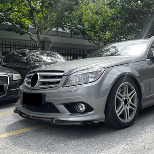 Amp-Z Mercedes-Benz C-Class W204 Front <b>Lip</b> Carbon Fiber Texture Matte Finish Front Bumper <b>Splitter</b> - Product Image 1