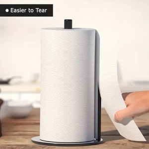 YOTO Kitchen Tissue Lift Paper <strong>Holder</strong> <strong>Black</strong> Vertical <strong>Toilet</strong> Non-Slip <strong>Roll</strong> Paper Towel <strong>Holder</strong> Metal Wrap <strong>Holder</strong> for Home - Product Image 5