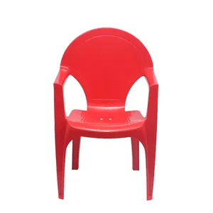 도매 현대 무거운 의무 플라스틱 야외 의자 빨간 플라스틱 쌓을 수있는 집 정원 식당 BBQ 의자 레스토랑