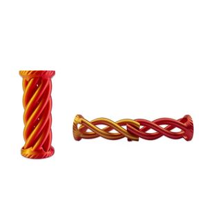 <strong>Masterful</strong> 3D Design Silk PLA Plastic Textured Grip Finish Relaxation Fidget Power Infinite Spiral Gadget for Office Desk Decor - Product Image 2