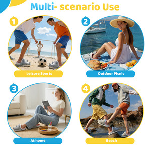 Sabots de jardin en EVA pour enfants unisexes, motif requin de dessin animé, antidérapants, légers, chaussures de plage et d'eau avec breloques DIY pour anniversaires garçons et filles - Product Image 4