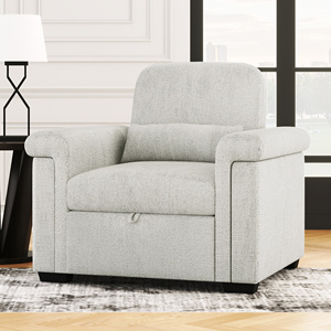 Fauteuil convertible 3 en 1, canapé-lit simple, canapé extensible, fauteuil réglable avec dossier inclinable en canapé-lit - Product Image 4