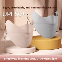 Masque de protection solaire unisexe Suameja sans couture, décontracté, anti-UV, haute esthétique, été 2026, respirant, en soie glacée