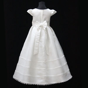 D30691 Tul <span class=keywords><strong>de</strong></span> encaje blanco Vestidos <span class=keywords><strong>de</strong></span> comunión con lazo Faja Cansado Hasta el suelo - Product Image 4
