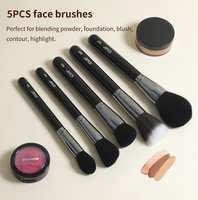 Ensemble de pinceaux de maquillage de luxe professionnel EMF 18 pièces, micro-fibre cristalline, virole en aluminium épaissie, logo personnalisé, qualité supérieure