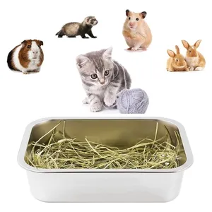 Stainless Steel Litter Box for Cat and Kitten Easy to Clean for Cat and Rabbit
