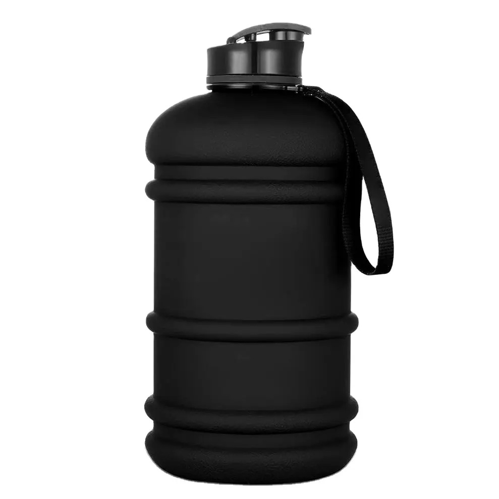2.2l özel logo BPA ücretsiz spor plastik PETG su şişeleri sürahi spor galon şişe için spor kolu ile geniş ağız spor sürahi