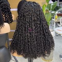 Perruque frontale en dentelle suisse HD Pixie Curly, cheveux indiens bruts alignés sur les cuticules, bouclés profondément, ondulés effet eau, perruques en cheveux humains avec dentelle frontale