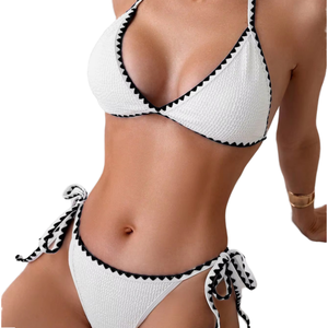 ชุดบิกินี่ 2 ชิ้นแบบเซ็กซี่ ทรงสามเหลี่ยม ผ้ายืดสแปนเด็กซ์/โพลีเอสเตอร์ ยี่ห้อ JY รุ่น 2025 สำหรับใส่หน้าร้อน - Product Image 1