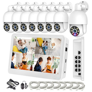 11.6英寸监视器屏幕4K POE NVR 8pcs 8MP摄像机8CH闭路电视系统旋转PTZ圆顶安全闭路电视套件 - Product Image 1
