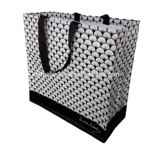 Bolsas de Compra Reutilizables Ecológicas Personalizadas al por Mayor, Tejido de PP Reciclable con Patrón a Cuadros - Product Image 4