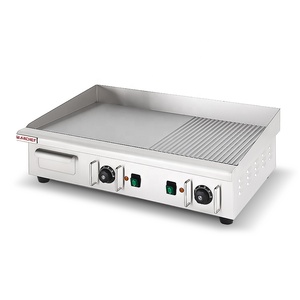 Chuyên Nghiệp CE Cấp Giấy Chứng Nhận Thức Ăn Nhanh Nhà Hàng 4.4kw Công Nghiệp Thép Không Gỉ Điện Nửa Gân Vỉ Nướng - Product Image 2