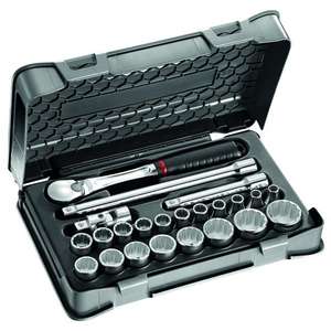 Usag-การแบ่งประเภท U06060303กับซ็อกเก็ตหกเหลี่ยมในกรณี ABS (23ชิ้น)-ชุดเฟืองและซ็อกเก็ต8001150009433 1/2" - Product Image 1