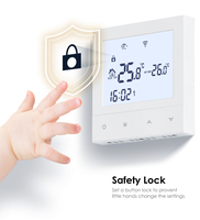 Thermostat de chauffage à rétroéclairage LCD convivial, construction durable, régulateur de température pour chauffage électrique par le sol