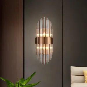 Postmoderne Kupfer Licht Luxus Wohnzimmer Gang Treppe Schlafzimmer Bett Roségold einfache nordische kreative Wand lampe