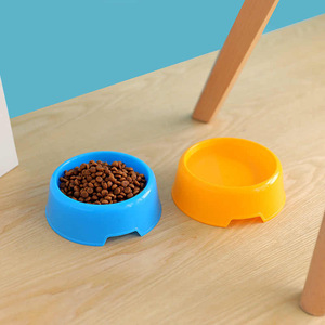 Bol d'alimentation pour animaux de compagnie, rond, couleur bonbon, pour chats et chiens, bol à nourriture pratique en plastique - Product Image 3