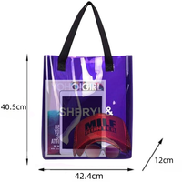 Sacs fourre-tout en PVC réutilisables en gros, sac à main transparent tendance, sac fourre-tout pas cher en TPU, sac de shopping, cadeau, sacs fourre-tout en PVC personnalisés réutilisables
