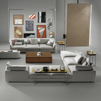 Ensemble de canapés de salon pour villa moderne Meubles de maison Combinaison en forme de L Sectionnel Canapé modulaire en tissu de velours