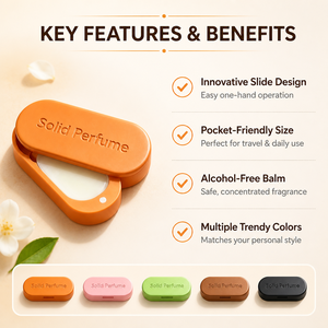 Baume de parfum solide portable HKH Premium avec couvercle coulissant pour coffrets cadeaux de voyage, marque privée, OEM, ODM, emballage personnalisé, usine - Product Image 5