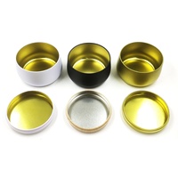 Boîtes d'emballage pour bougies en métal rond noir mat de 8 oz, boîtes de conserve vides rechargeables pour bougies