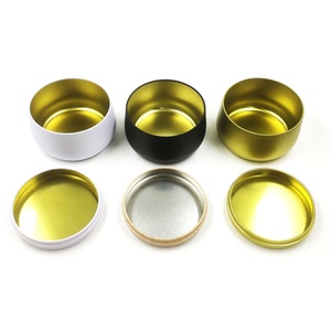 Matte Black Round Metal 8oz Candle Jars Packaging <b>Boxes</b> Candle Jars Refillable <b>Empty</b> Tin Jars for Candle - Product Image 4