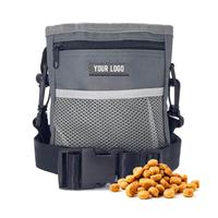 Tas Camilan Anjing dengan Logo Custom, Tas Jalan-Jalan Anjing, Tas Selempang Camilan Anjing dengan Penutup Magnetik dan Resleting untuk Pelatihan Hewan Peliharaan