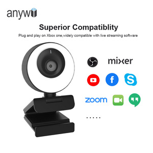 Cámara Web USB Anywii 1080p <span class=keywords><strong>con</strong></span> Enfoque Automático y Anillo de Luz, Sensor CMOS sin Controlador, para Video <span class=keywords><strong>Chat</strong></span> y Grabación, en Stock - Product Image 6