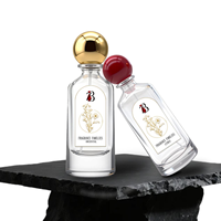 Vente directe d'usine Flacon de parfum en verre transparent 50ml 100ml Élégant Fond épais Vaporisateur anti-fuite Boîte cadeau personnalisable