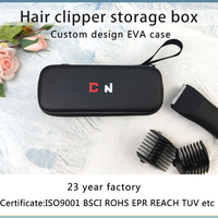 Étui rigide personnalisé pour accessoires de barbier avec fermeture éclair en EVA, design tendance, housse de voyage portable pour rasoir et extérieur durable